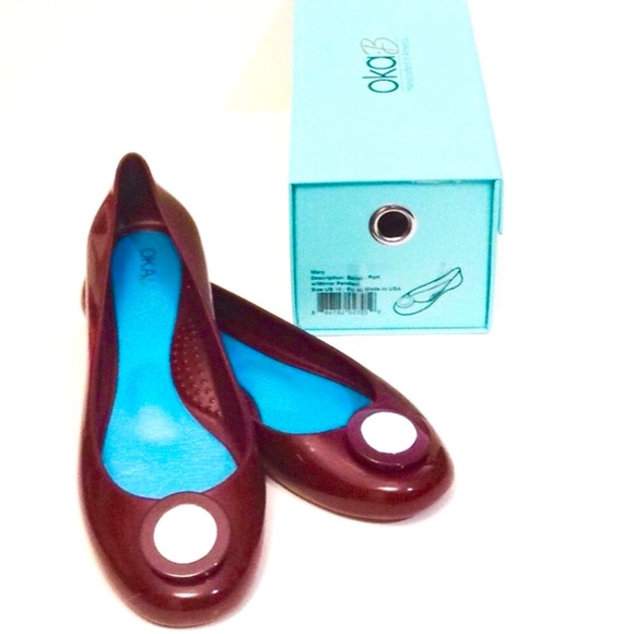 Oka-B Mary Ballet Flat in Port / Burgundy Sz 10 - Picture 4 of 8